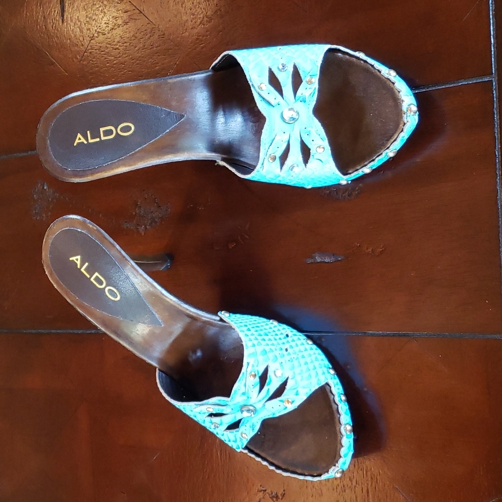 Turquoise and Embellished Sandals
